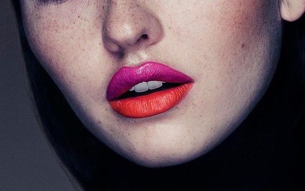 The two-tone lip. I love this.